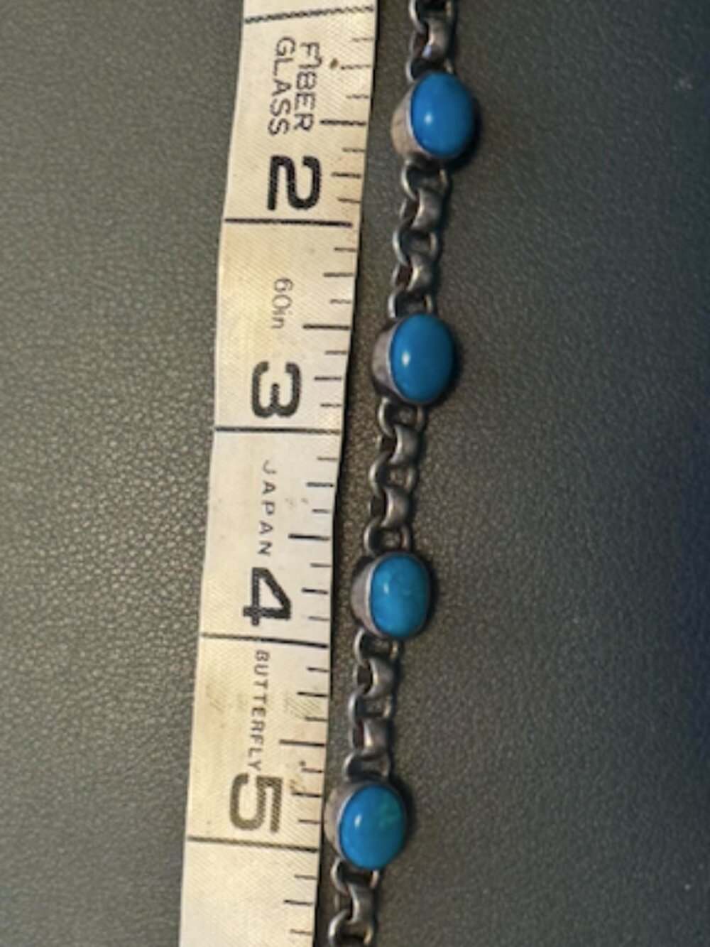 Silver and Turquoise Bracelet with earrings marked 925 Mexico - Picture 12 of 16